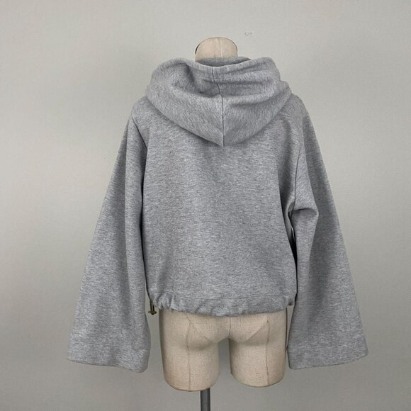 j crew gray sporty hooded sweatshirt - Picture 3 of 4